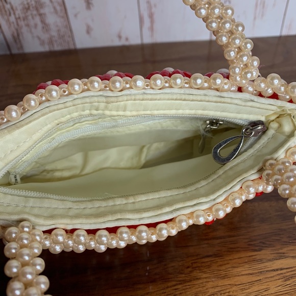 Vintage Small Beaded Handbag Floral Purse - Picture 4 of 4